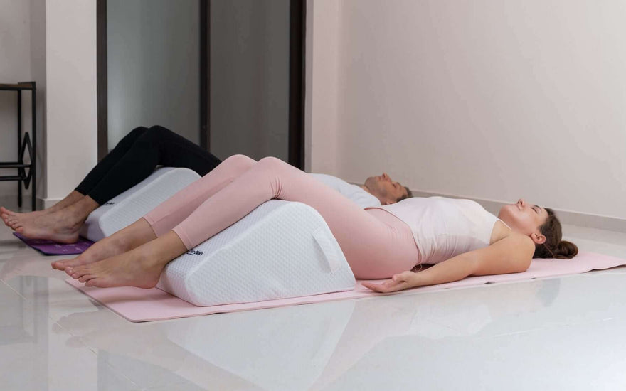 Alleviate Back Pain | Patented Zen Bloks Leg Elevation Wedge Knee Pillow for Relaxation