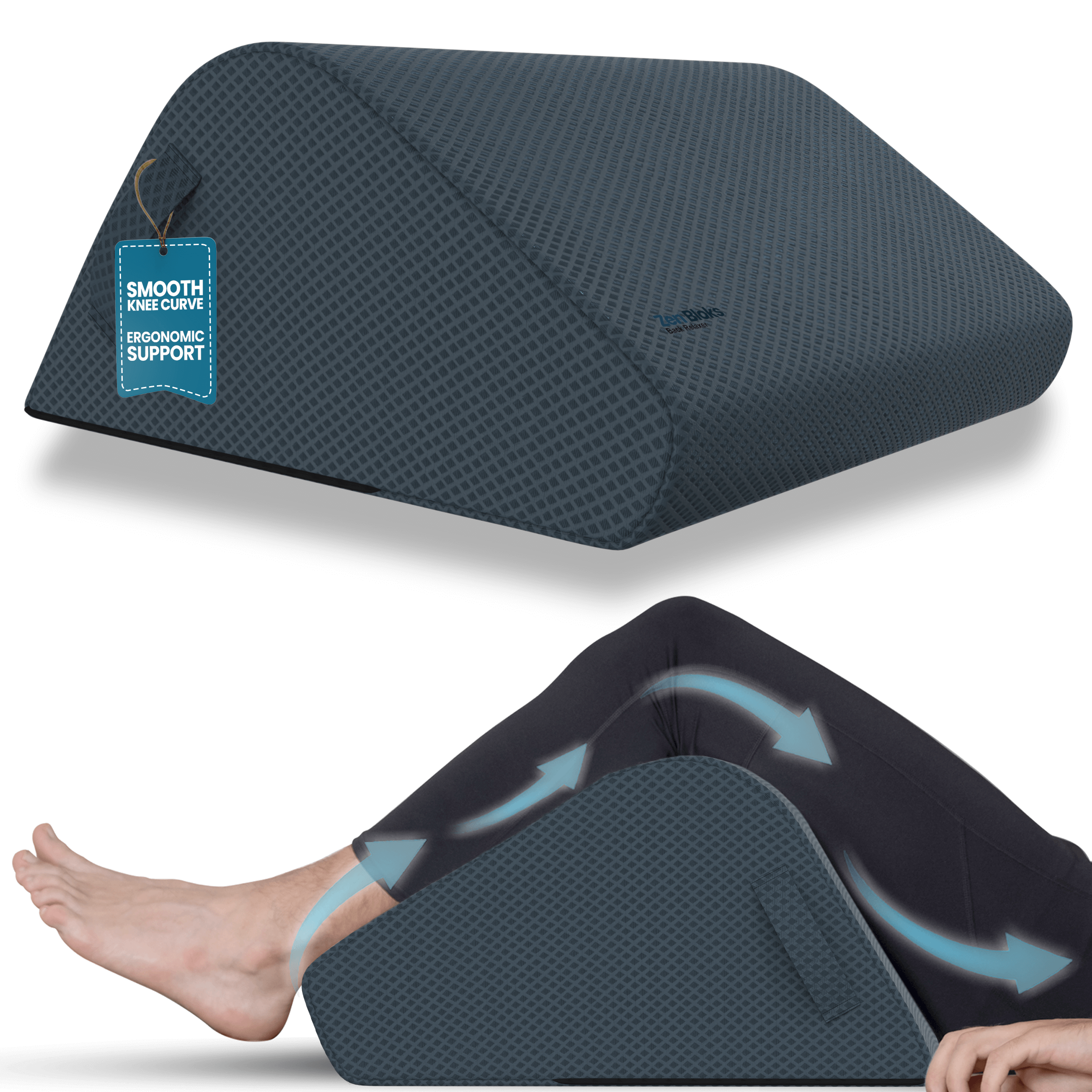 ZenBloks 11” Leg Elevation Wedge – Large (Grey) for 6'0"–6'5"