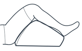 diagram showing ergonomic leg wedge angles for choosing proper height and support