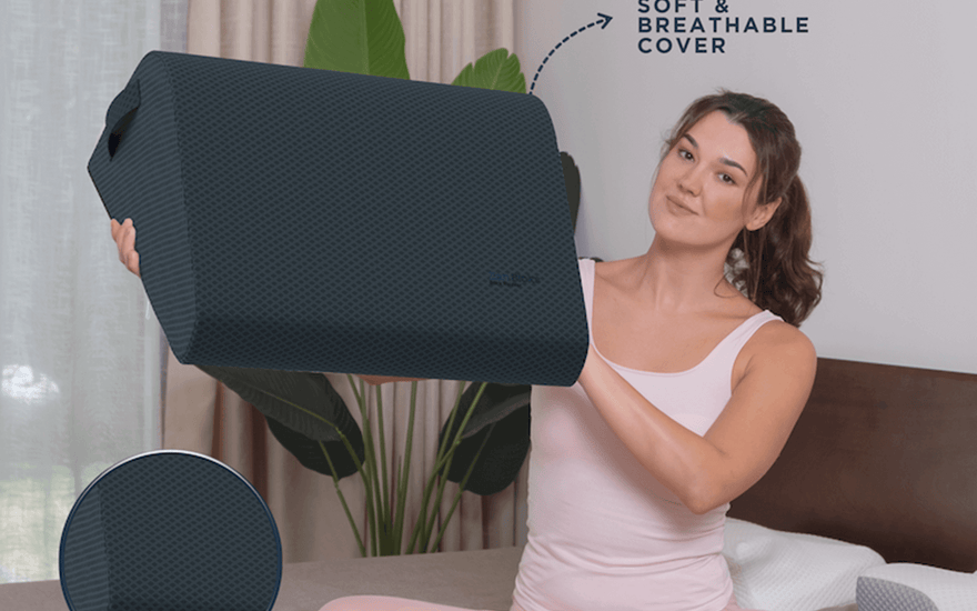 daily comfort routine using leg wedge for posture and relaxation