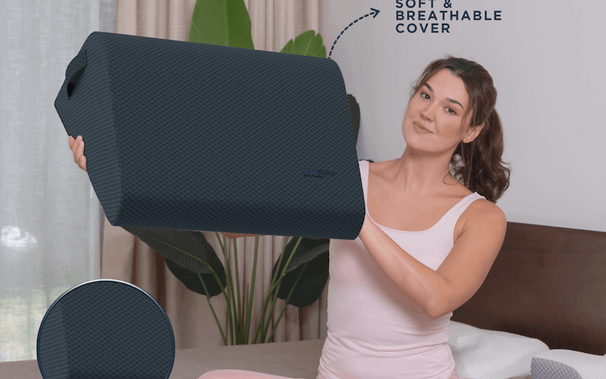 daily comfort routine using leg wedge for posture and relaxation