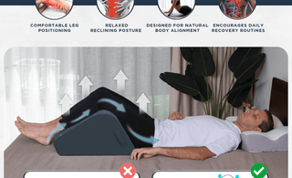 relaxing home workspace with supportive leg pillow and seat cushion