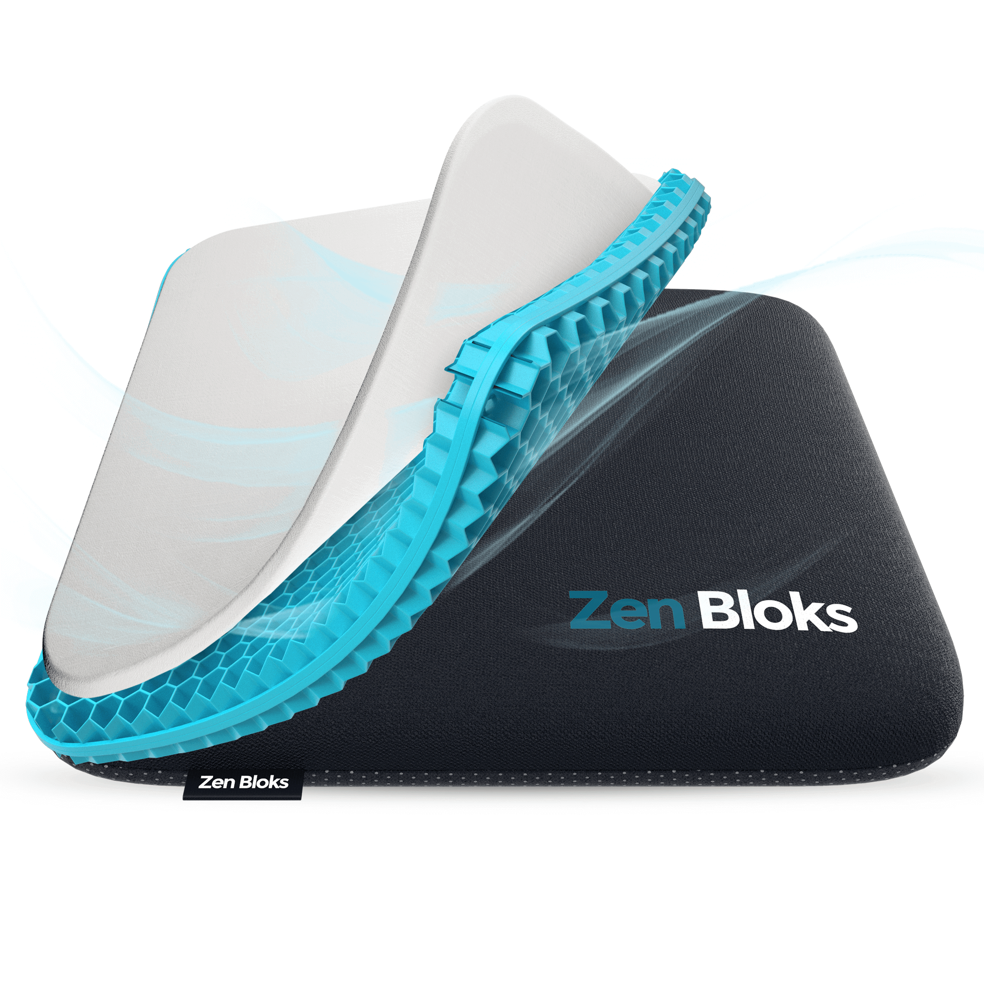 ZenBloks XL Gel Seat Cushion – Pressure Relief for Office, Car, Truck or Wheelchair, long sitting, desk, office, gaming chair