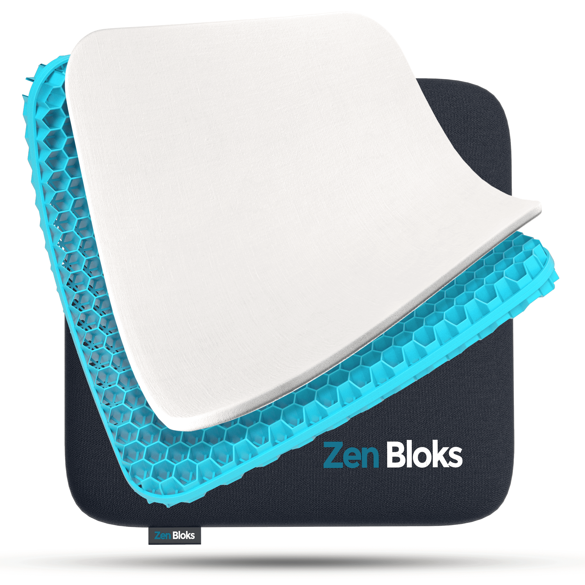 ZenBloks XL Gel Seat Cushion – Pressure Relief for Office, Car, Truck or Wheelchair, long sitting, desk, office, gaming chair